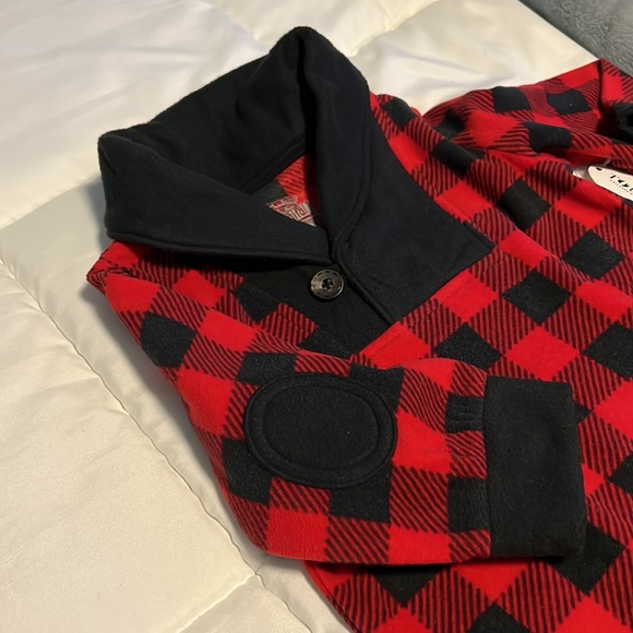 NWT buffalo plaid fleece one piece from Kapital K | 12 months - Picture 4 of 5
